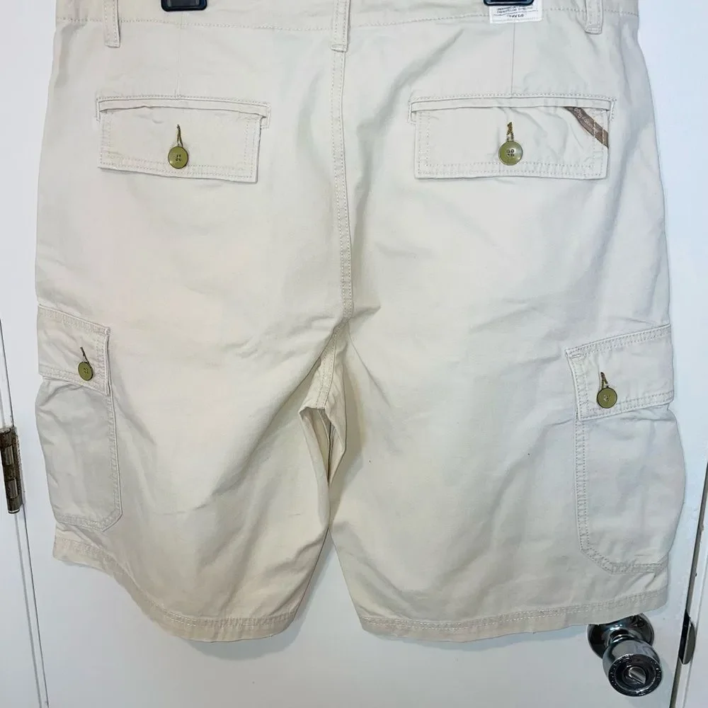 LRG roots generation mens khaki cargo pocket shorts sz 36 - Picture 6 of 9